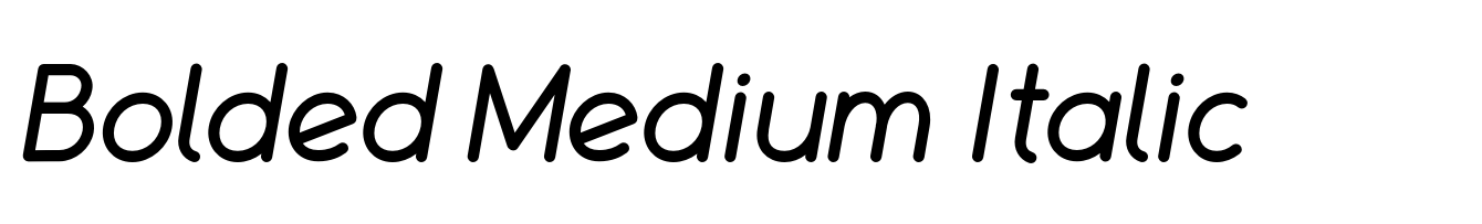 Bolded Medium Italic